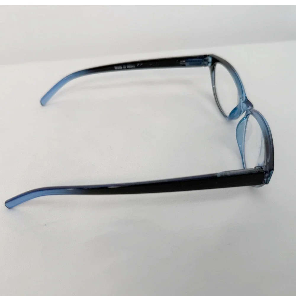 Norperwis Cat Eye‎ Reading +1.75 Glasses Blue Black Gradient with Case 104-33